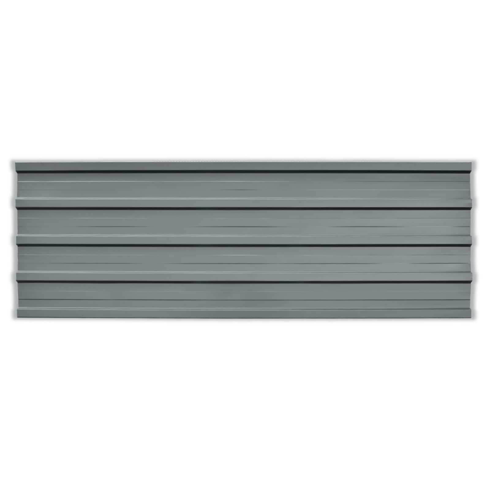 vidaXL Panel dachowy 12 pcs Szary 129 x 45 cm Stal galwanizowana