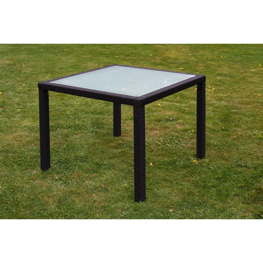 vidaXL 5-cz. zestaw mebli ogrodowych z poduszkami, rattan PE, czarny