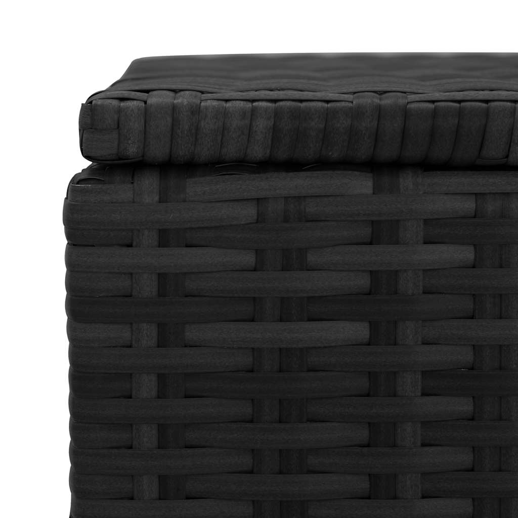 vidaXL Skrzynia ogrodowa, czarna, 150 x 50 x 60 cm, rattan PE