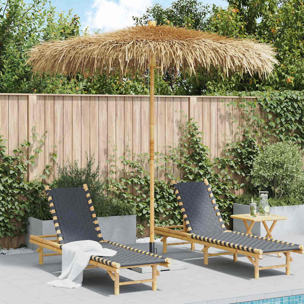 vidaXL Parasol bambusowy z pokryciem z liści bananowca, 210 cm