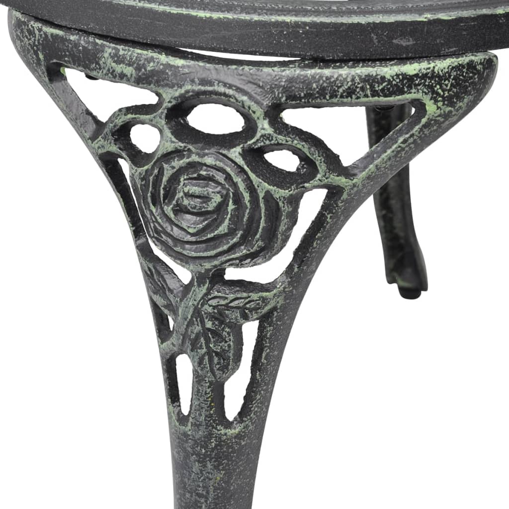vidaXL Krzesła bistro, 2 szt., odlewane aluminium, zielone