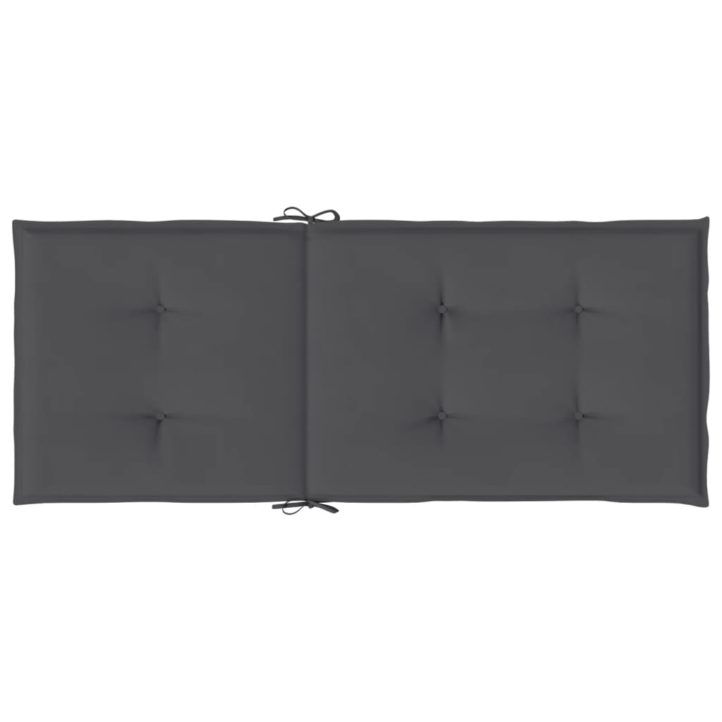 vidaXL Poduszki na krzesła ogrodowe, 4 szt., antracyt, 120x50x3 cm