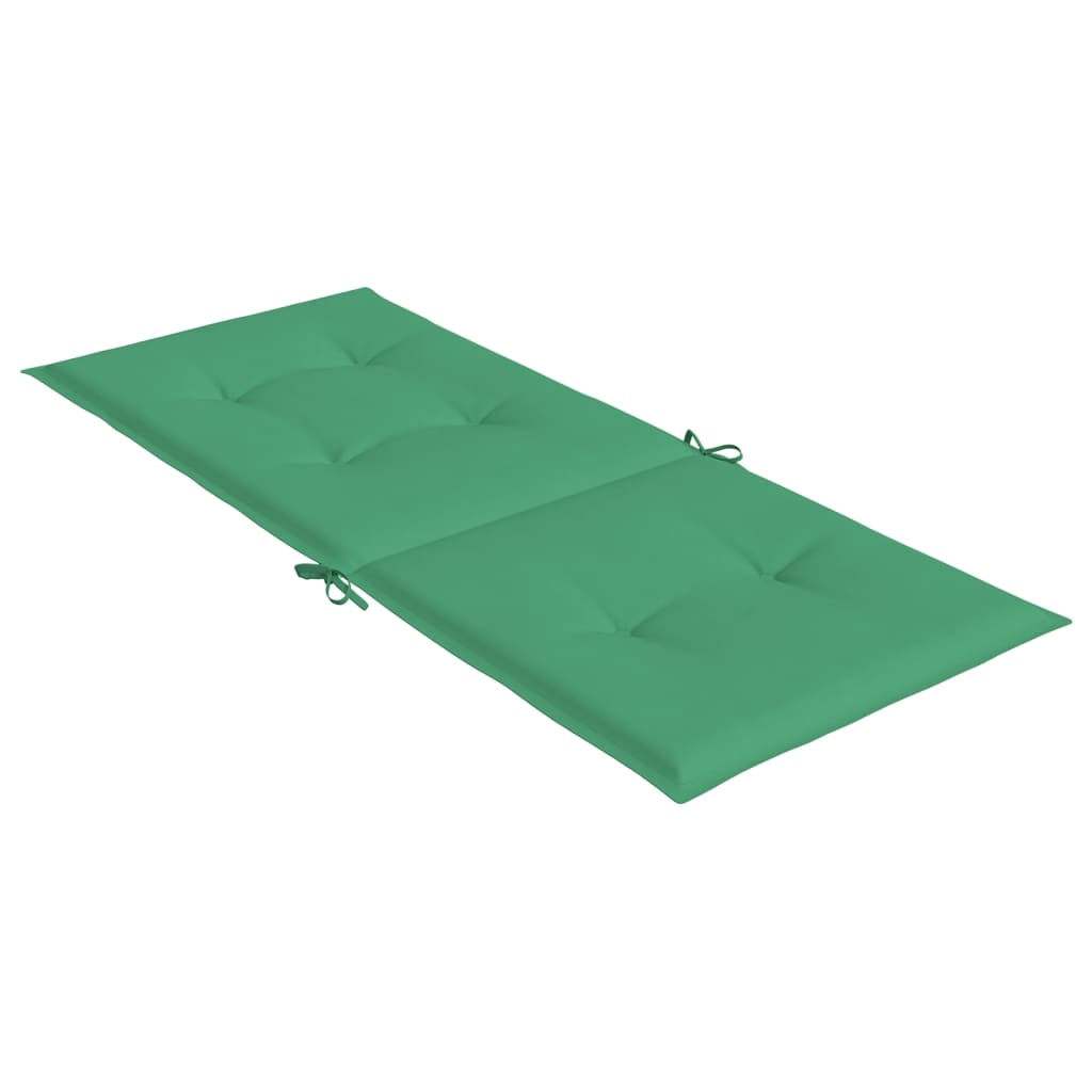 vidaXL Poduszki na krzesła ogrodowe, 2 szt., zielone, 120x50x3 cm