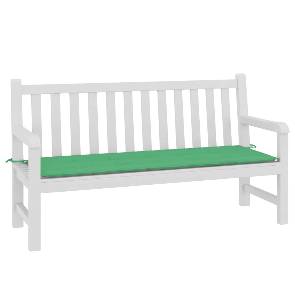 vidaXL Poduszka na ławkę ogrodową, zielona 150x50x3 cm, tkanina Oxford