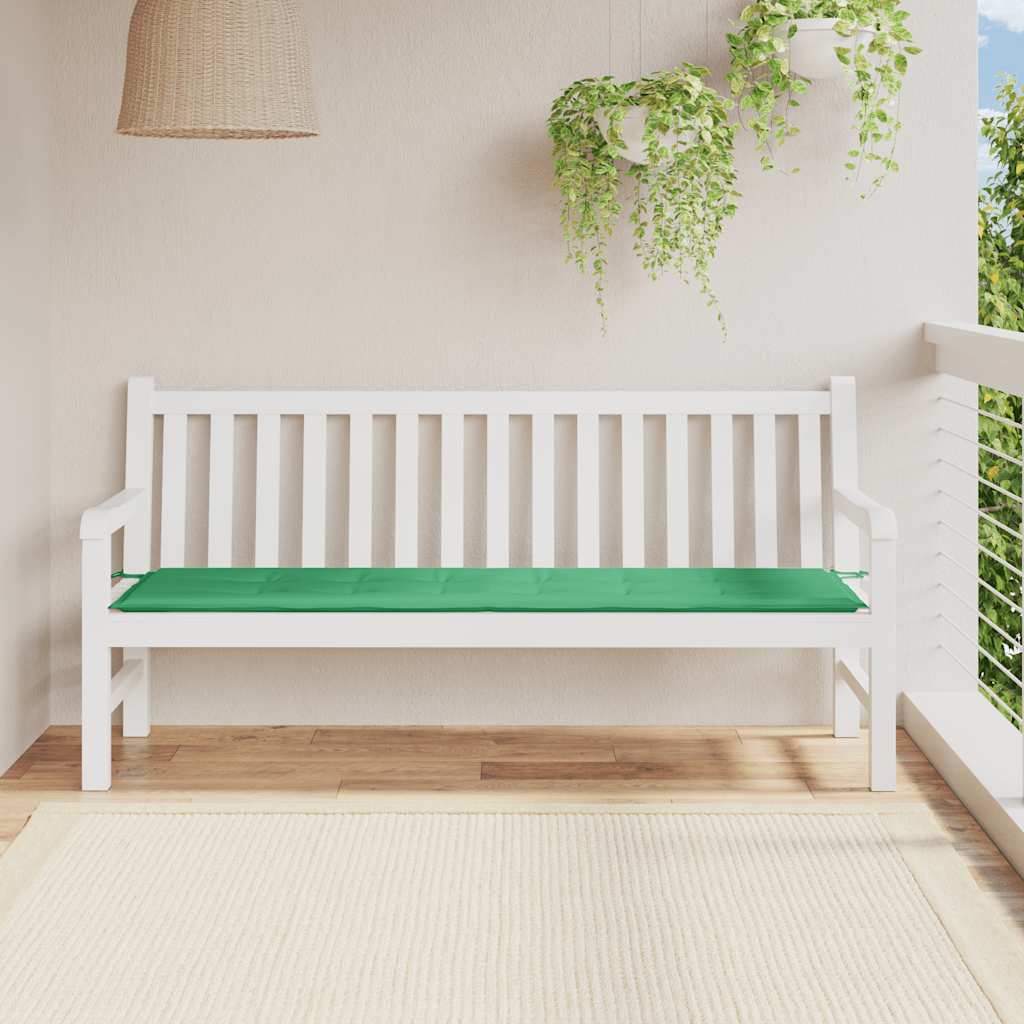 vidaXL Poduszka na ławkę ogrodową, zielona 180x50x3 cm, tkanina Oxford