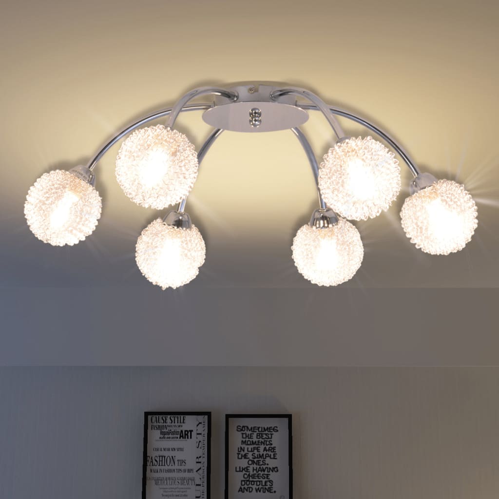 vidaXL Lampa sufitowa na 6 żarówek LED G9 240 W
