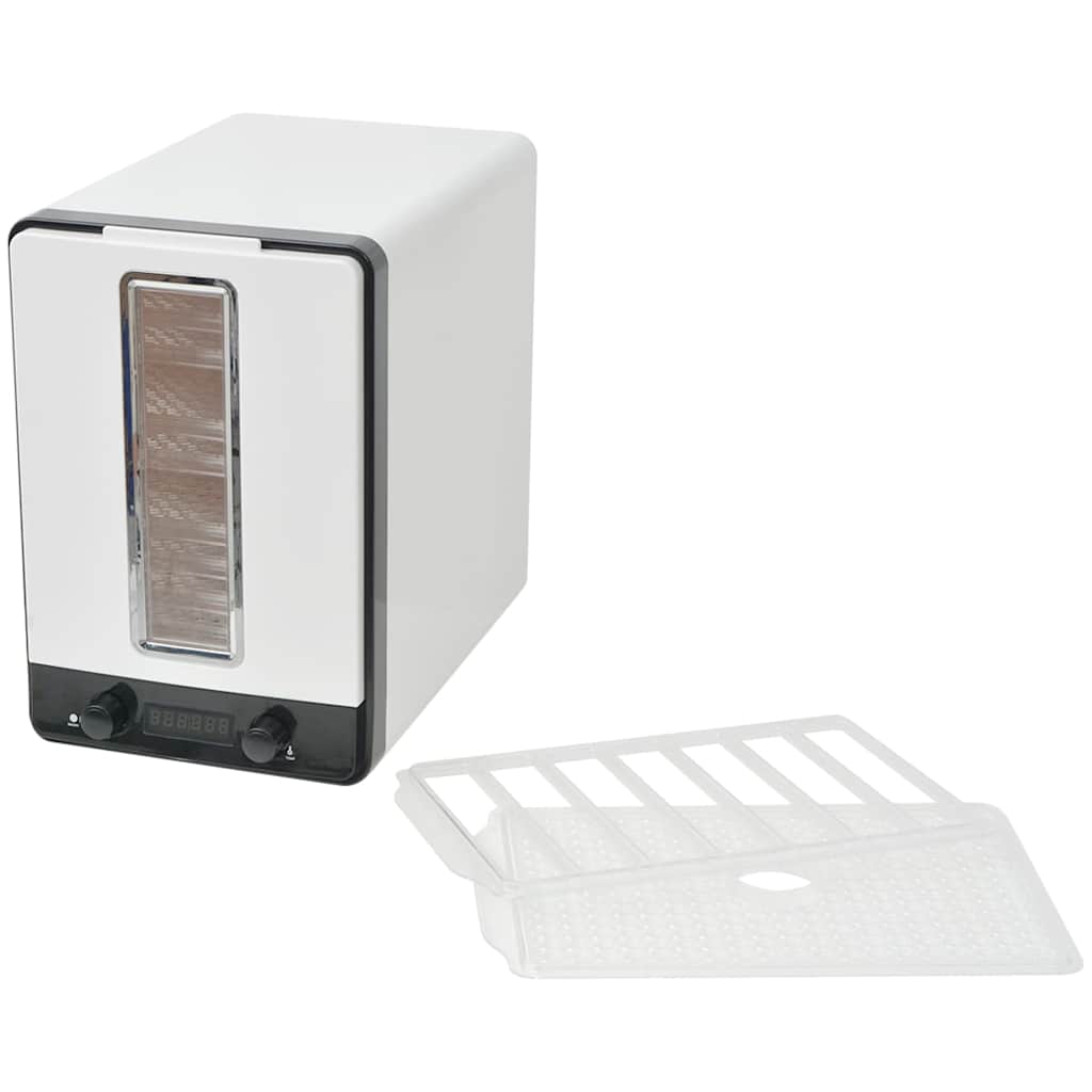 vidaXL Dehydrator do żywności z 10 tacami, biały, 550 W