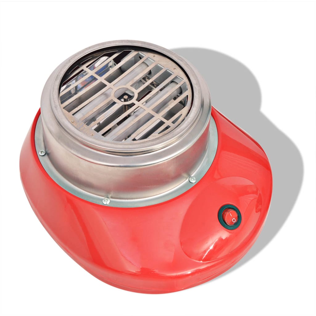vidaXL Maszynka do waty cukrowej, 480 W, czerwona