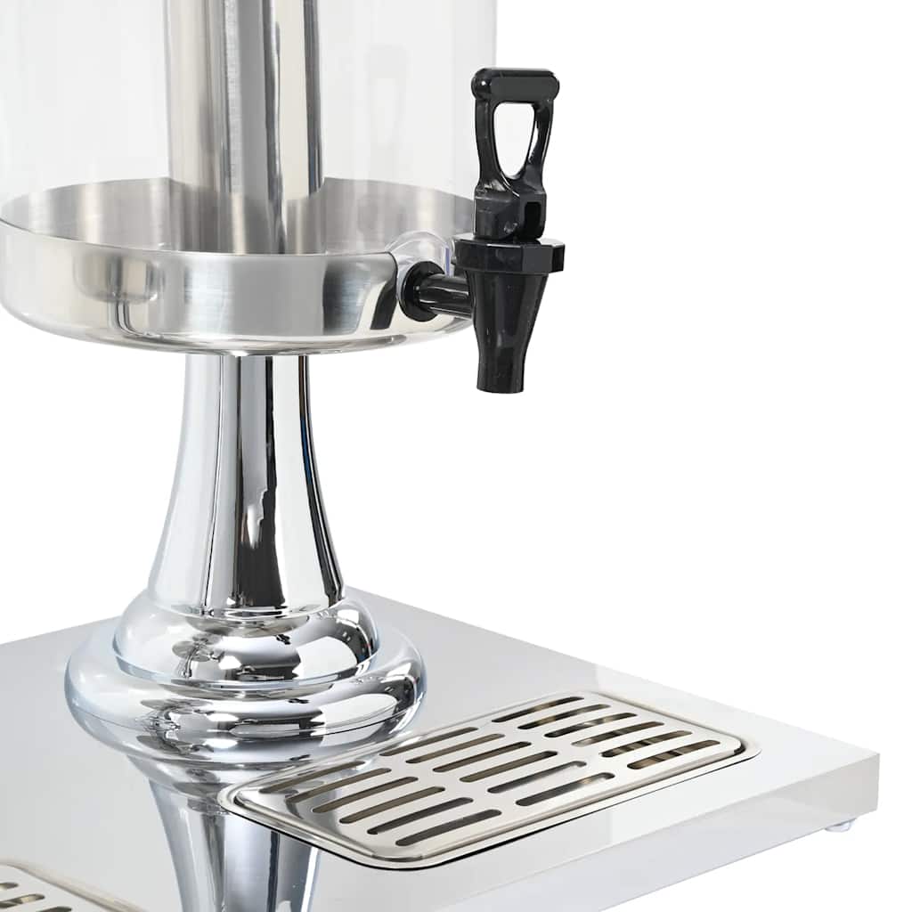 vidaXL Podwójny dozownik do soku, stal nierdzewna, 2 x 8 L
