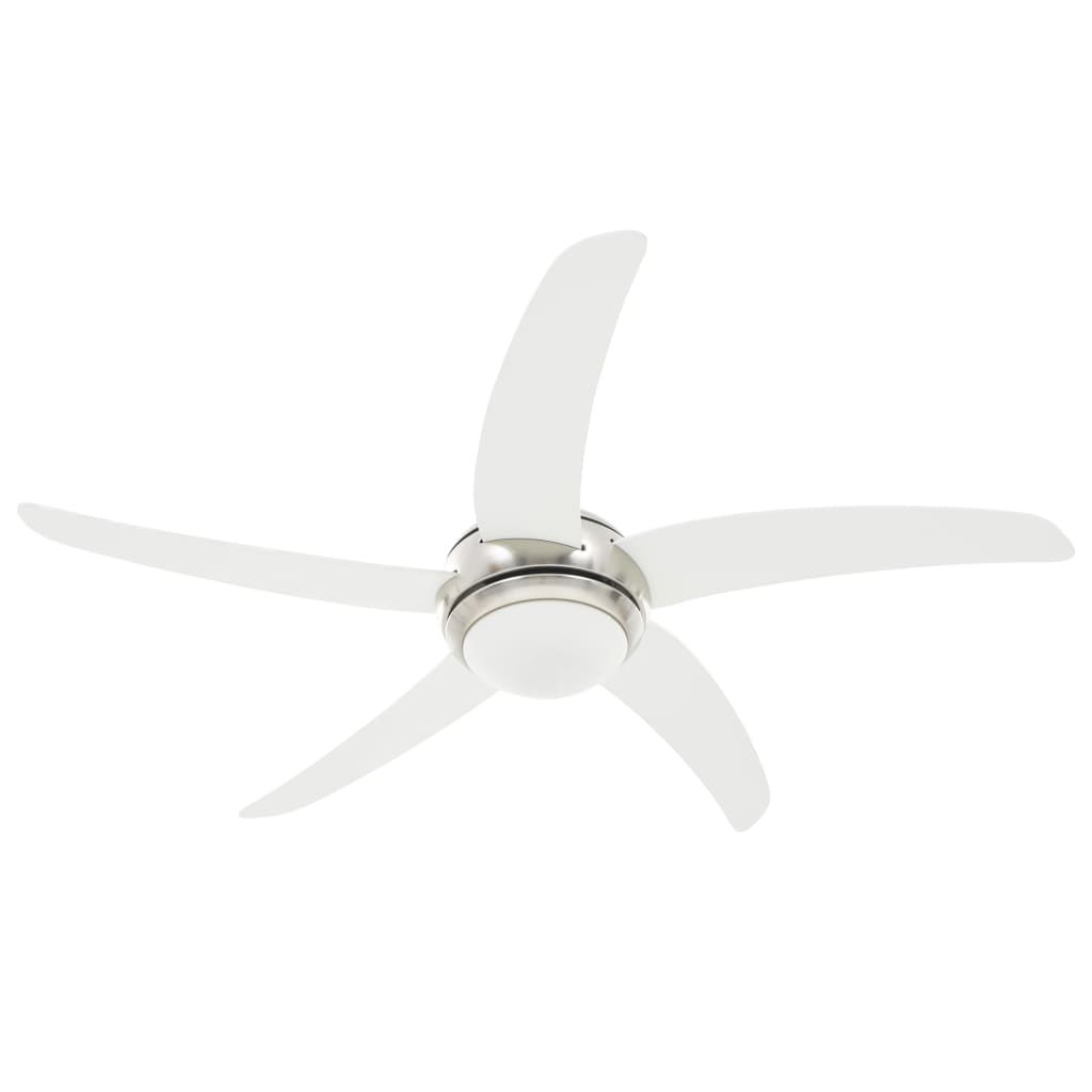 vidaXL Wentylator sufitowy z lampą, 128 cm, biały
