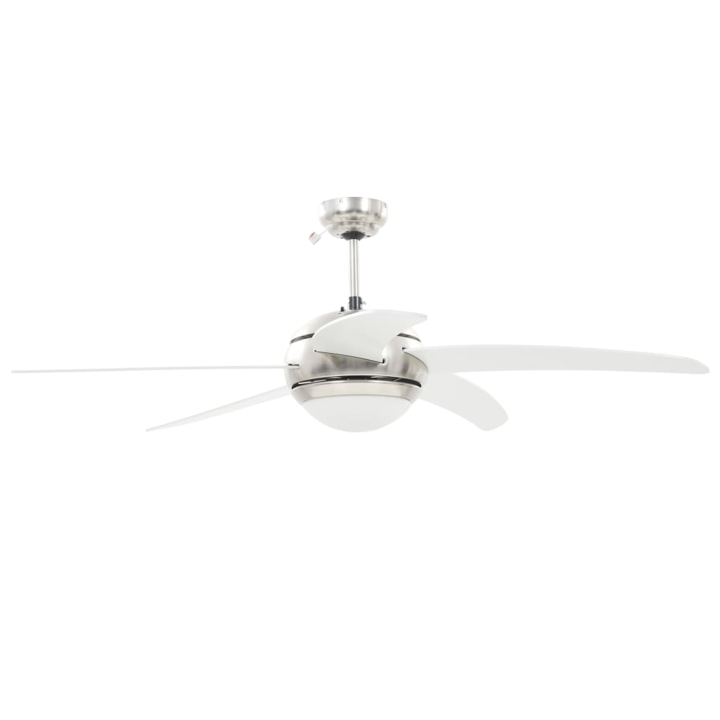 vidaXL Wentylator sufitowy z lampą, 128 cm, biały