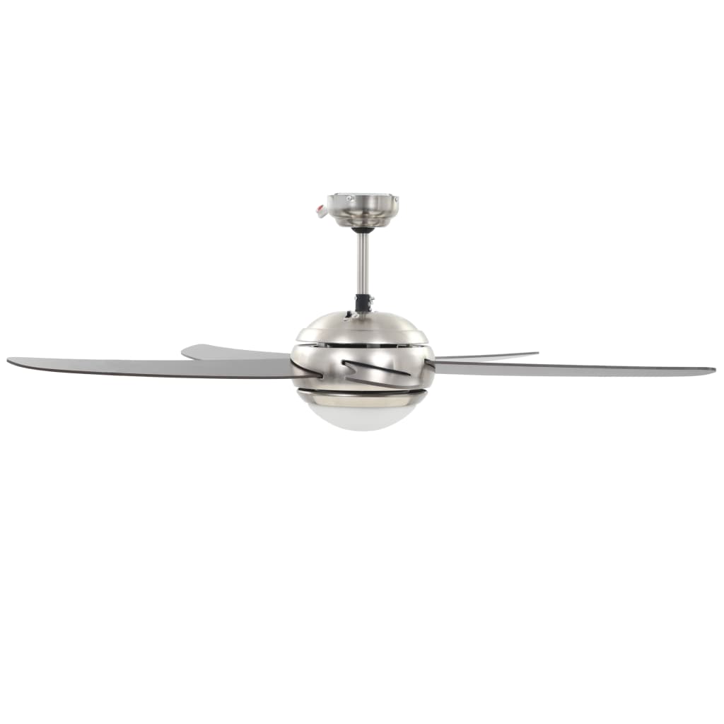 vidaXL Wentylator sufitowy z lampą, 128 cm, brązowy