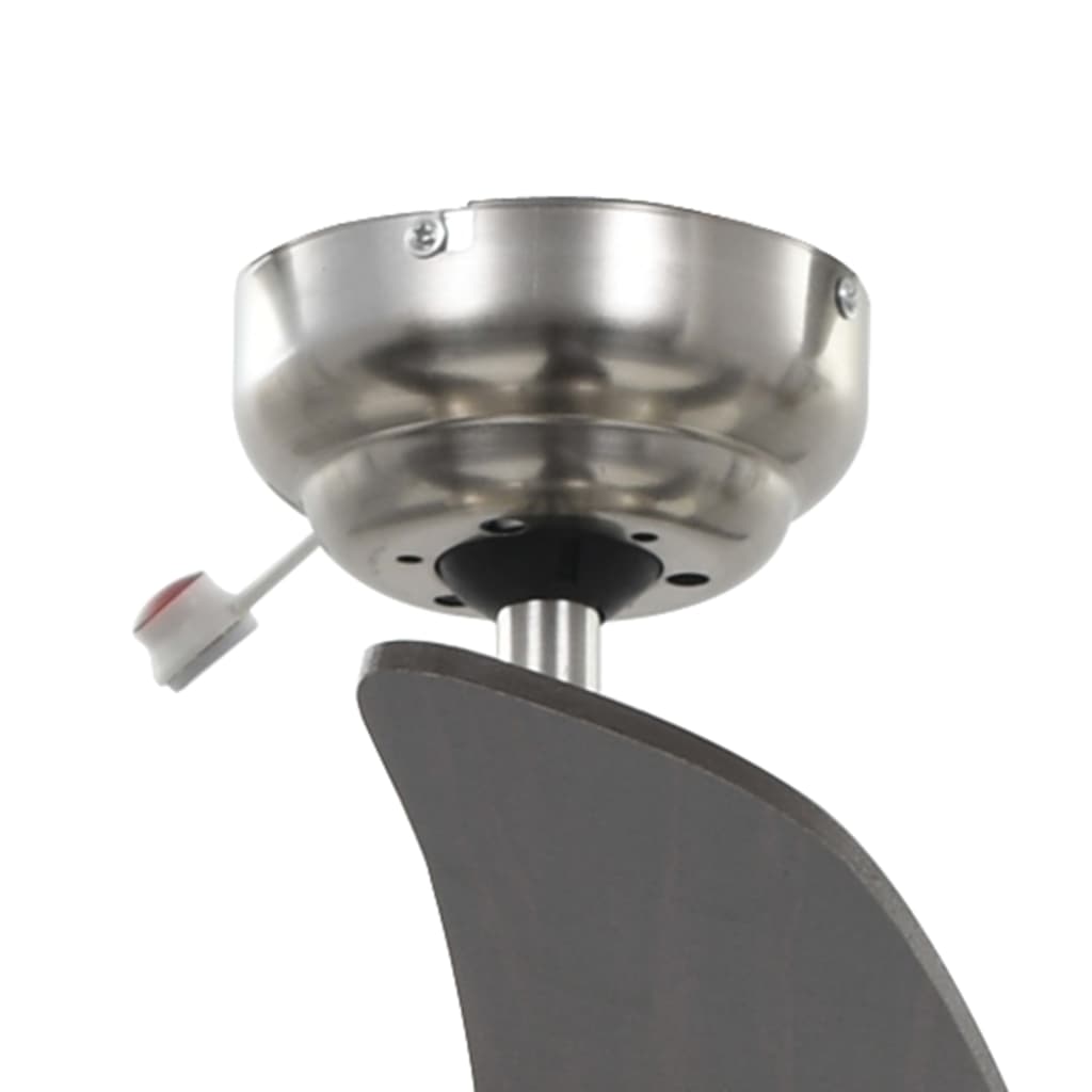 vidaXL Wentylator sufitowy z lampą, 128 cm, brązowy