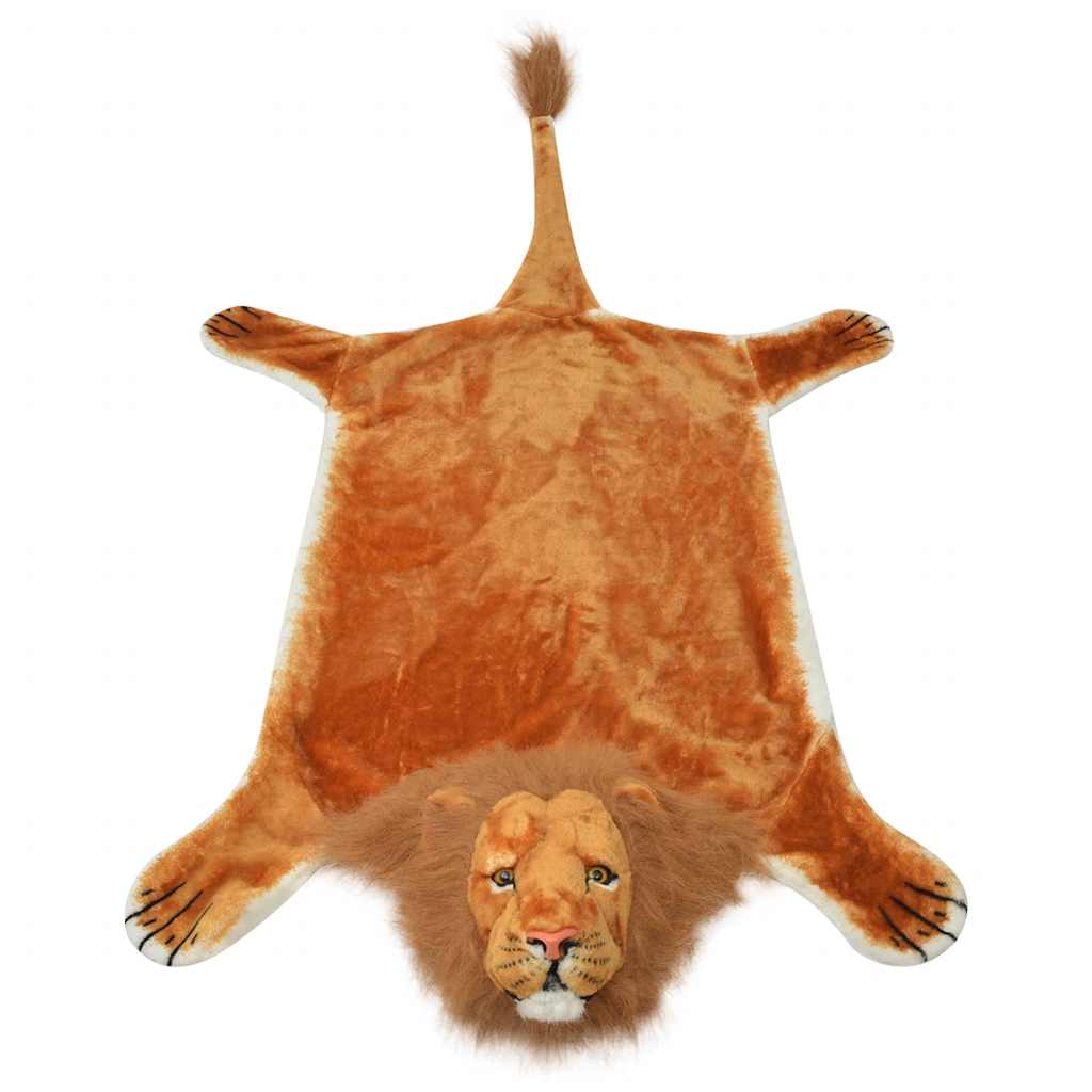 vidaXL Pluszowy dywan, lew, brązowy, 205 cm