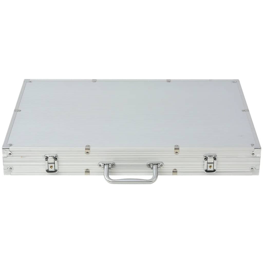 vidaXL Zestaw do pokera 1000 żetonów, aluminium