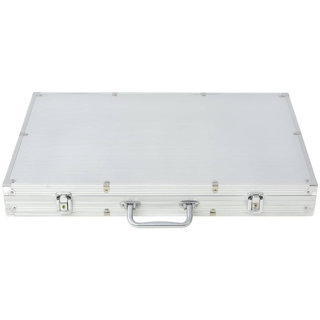 vidaXL Zestaw do gry w pokera 1000 żetonów, aluminium