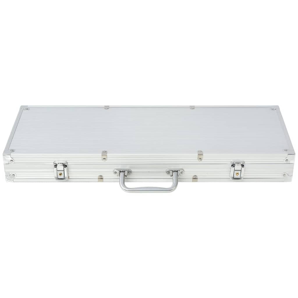 vidaXL Zestaw do gry w pokera 500 żetonów laserowych, aluminium