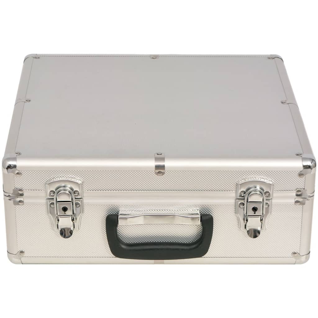 vidaXL Zestaw do gry w pokera i blackjacka, 600 żetonów laserowych, aluminium