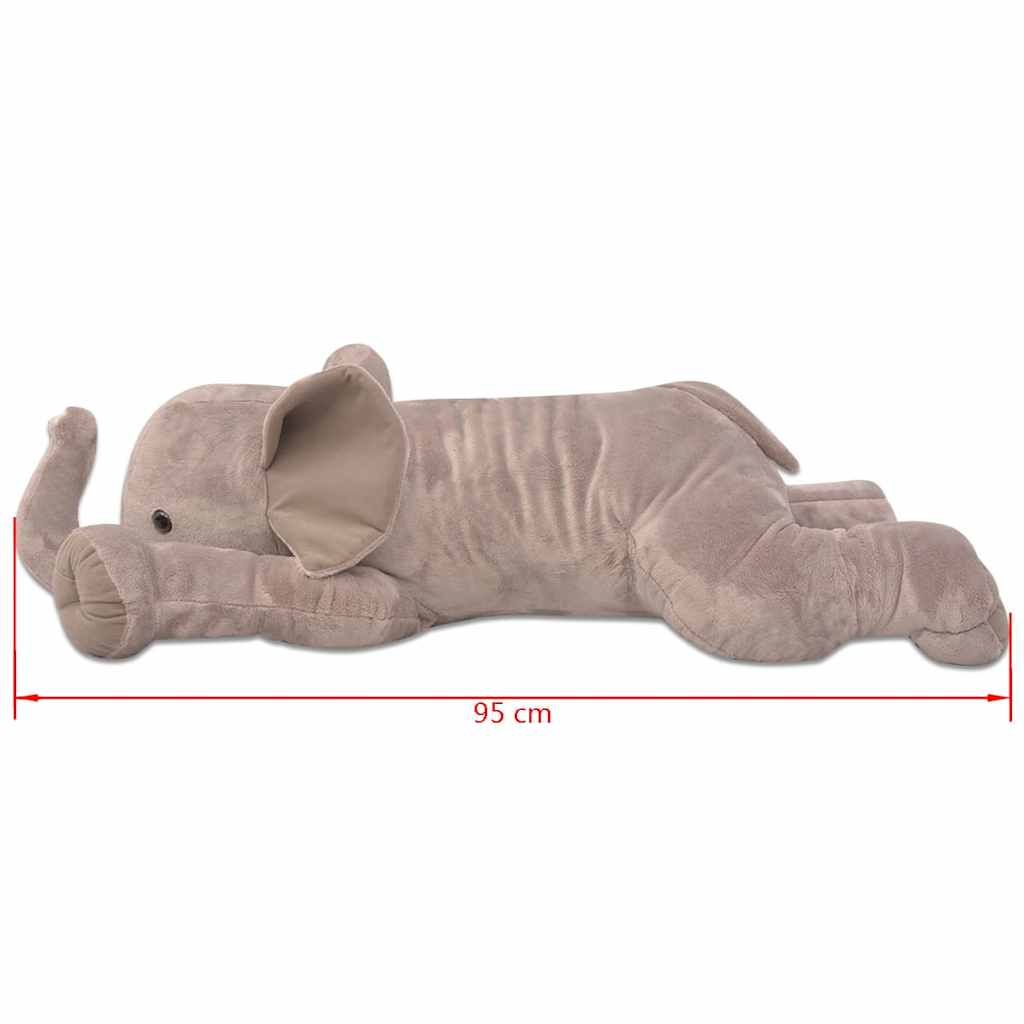 vidaXL Pluszowa maskotka słoń XXL, 95 cm
