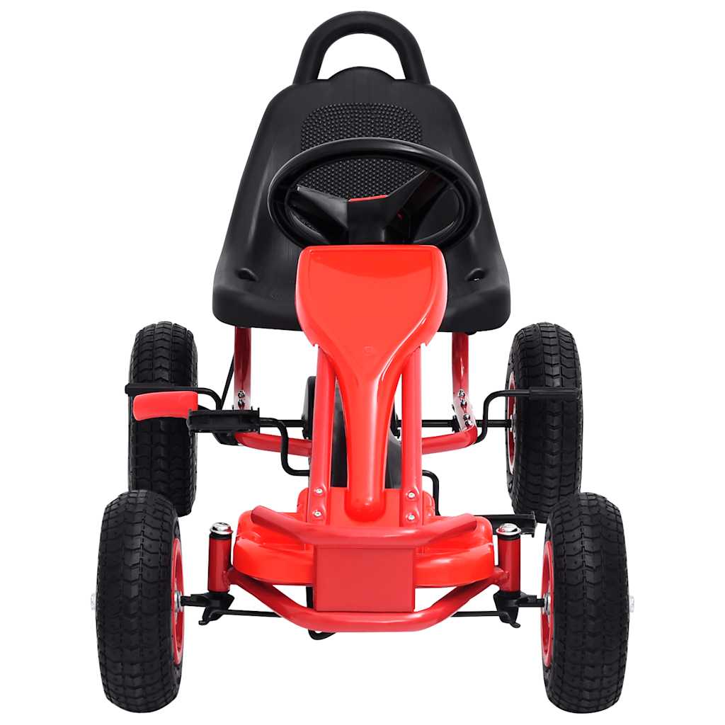 vidaXL Gokart na pedały z oponami pneumatycznymi, czerwony