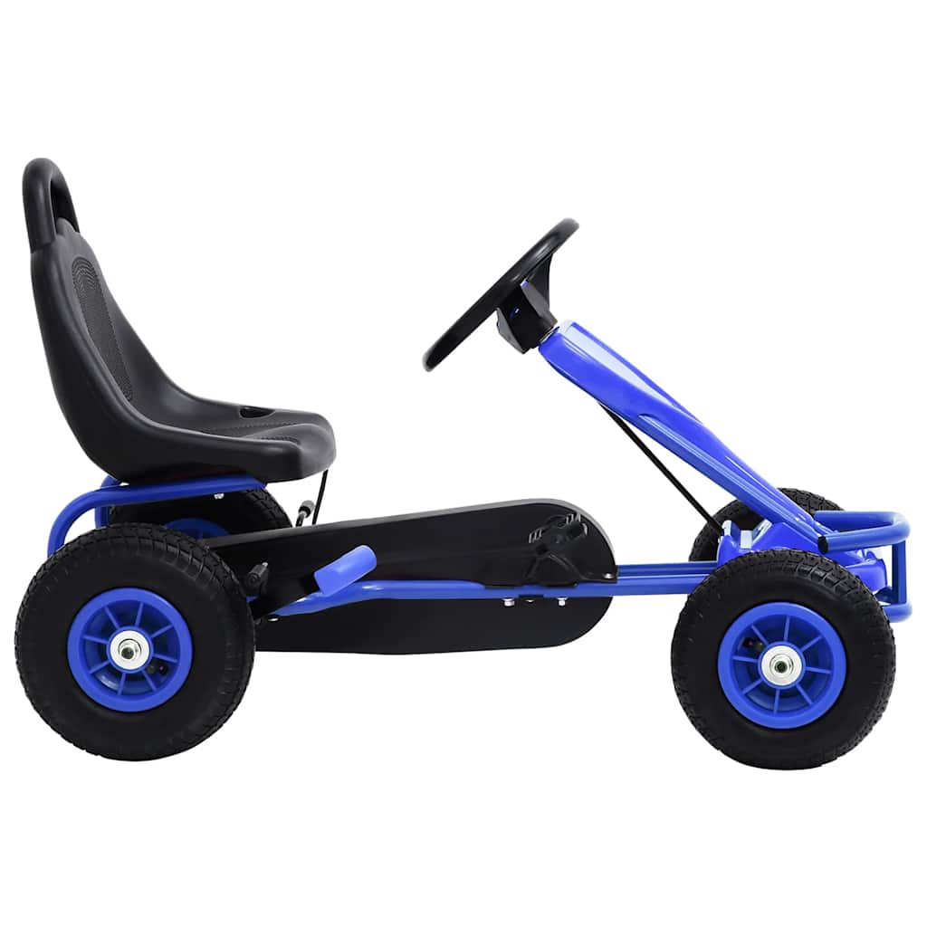 vidaXL Gokart na pedały, z oponami pneumatycznymi, niebieski