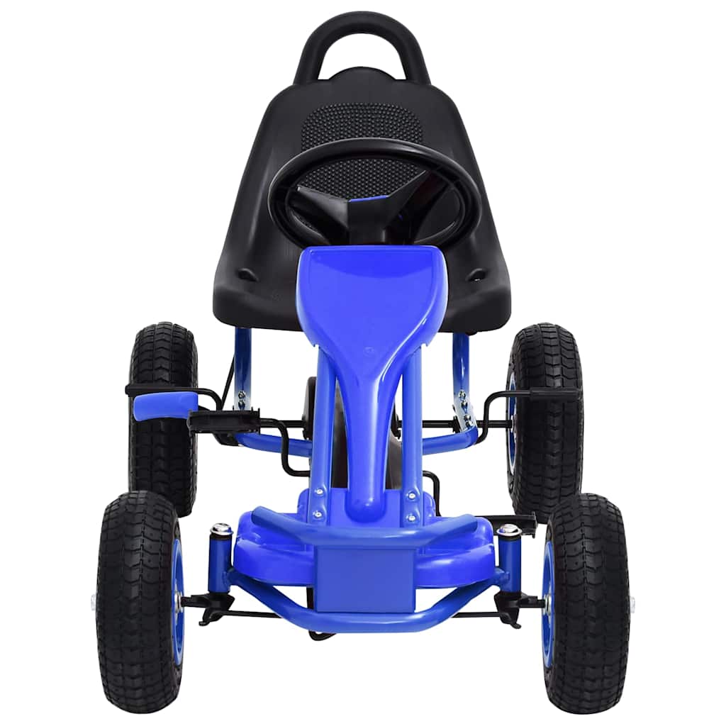 vidaXL Gokart na pedały, z oponami pneumatycznymi, niebieski