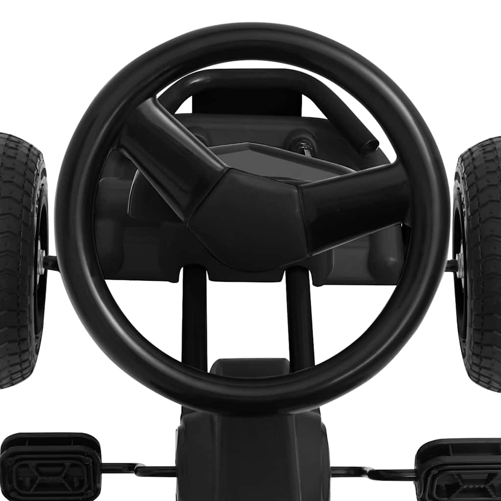 vidaXL Gokart na pedały z oponami pneumatycznymi, czarny