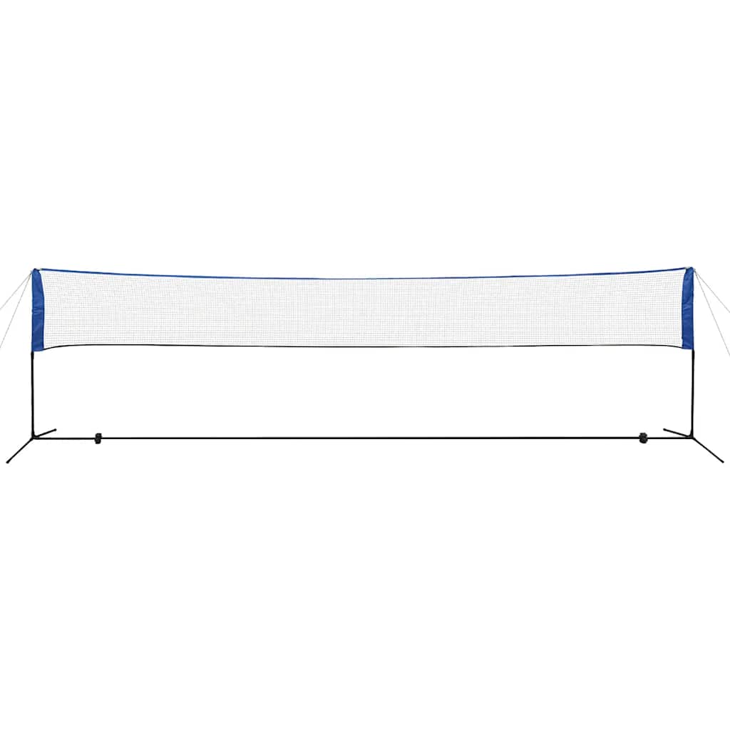 vidaXL Siatka i lotki do badmintona, 600x155 cm