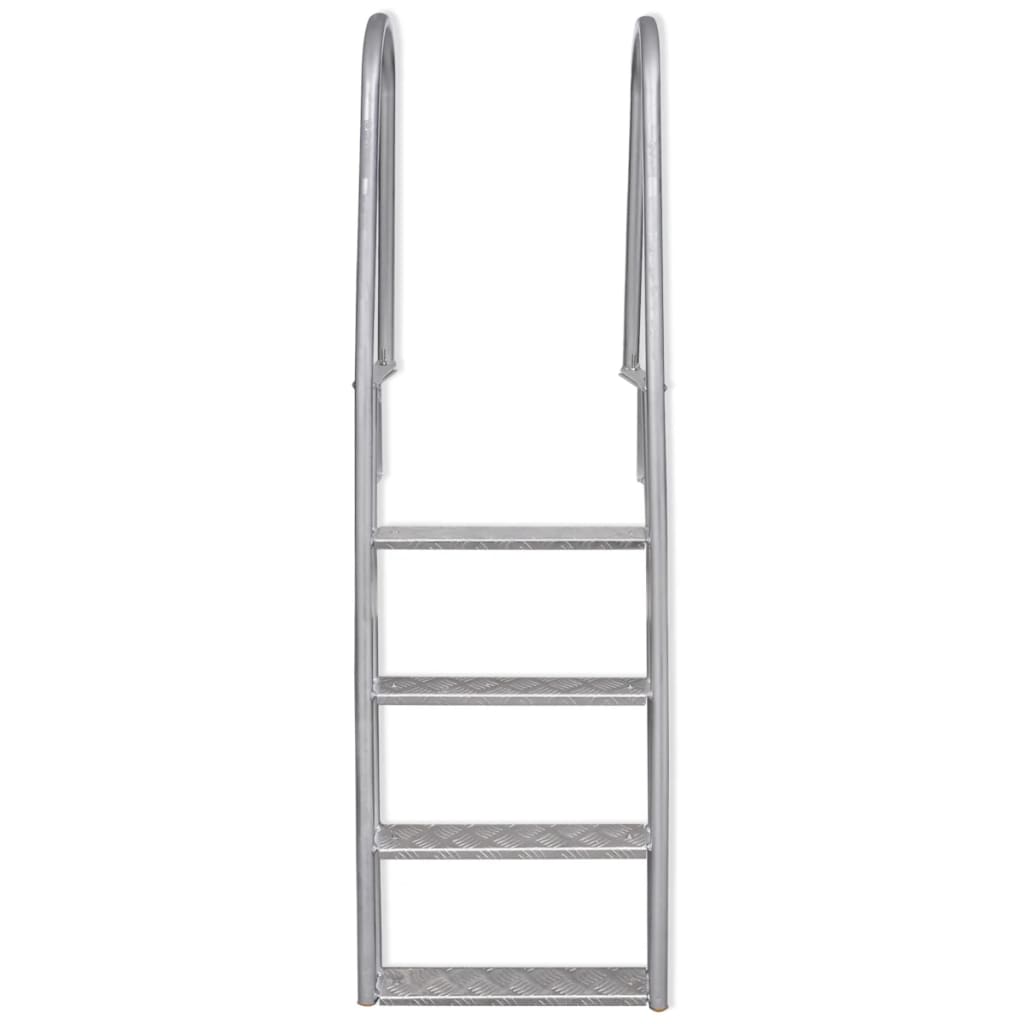 VidaXL Drabina do basenu lub pomostu, 4 stopnie, aluminium, 167 cm