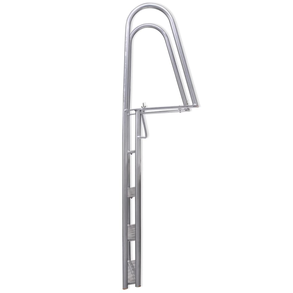 VidaXL Drabina do basenu lub pomostu, 4 stopnie, aluminium, 167 cm