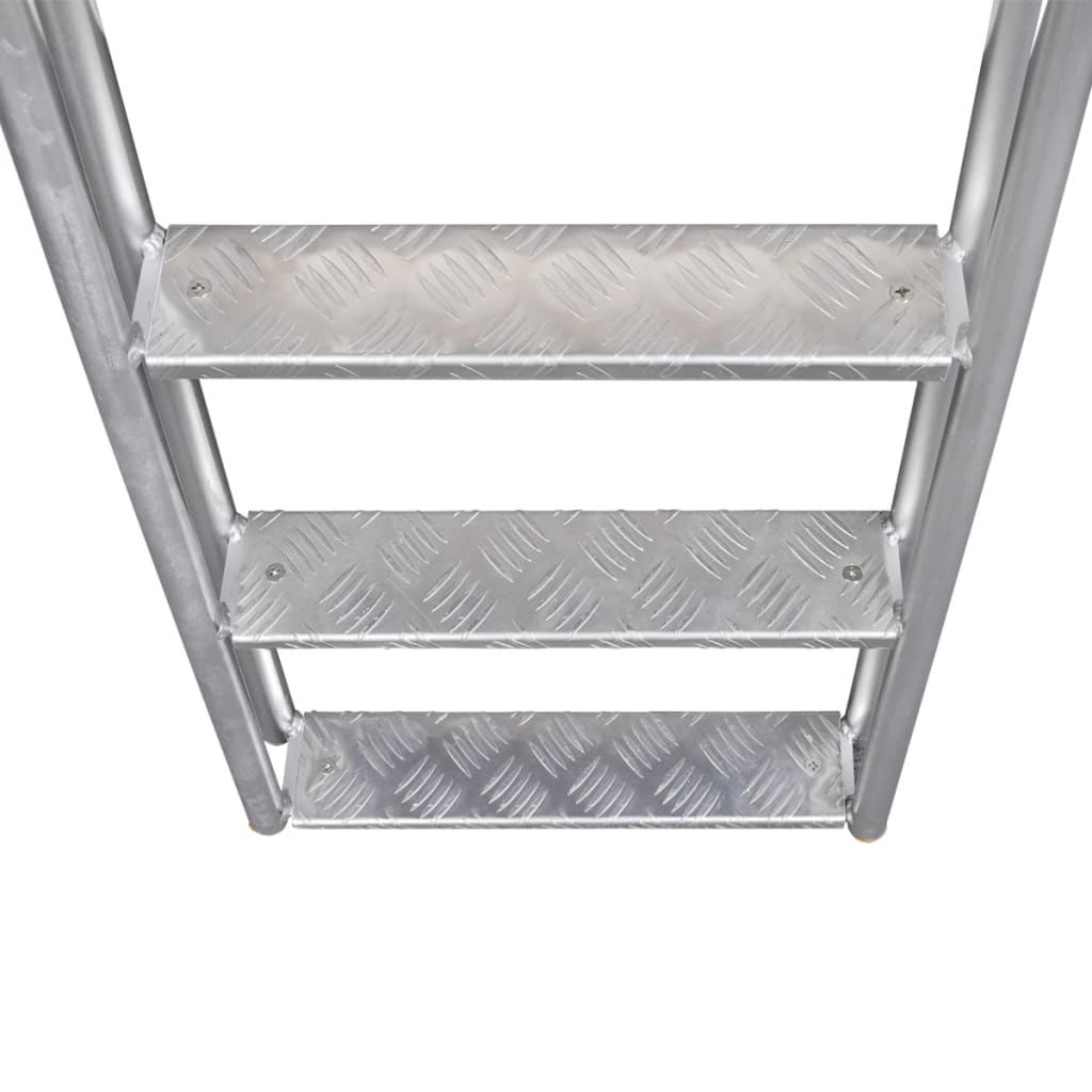 VidaXL Drabina do basenu lub pomostu, 4 stopnie, aluminium, 167 cm