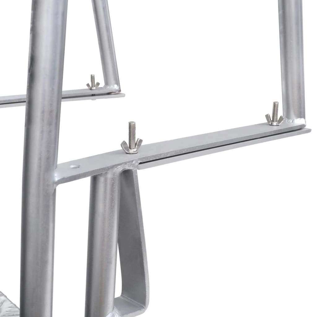 VidaXL Drabina do basenu lub pomostu, 4 stopnie, aluminium, 167 cm