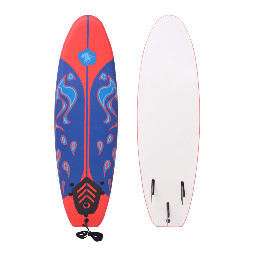 vidaXL Deska surfingowa, 170 cm, niebiesko-czerwona