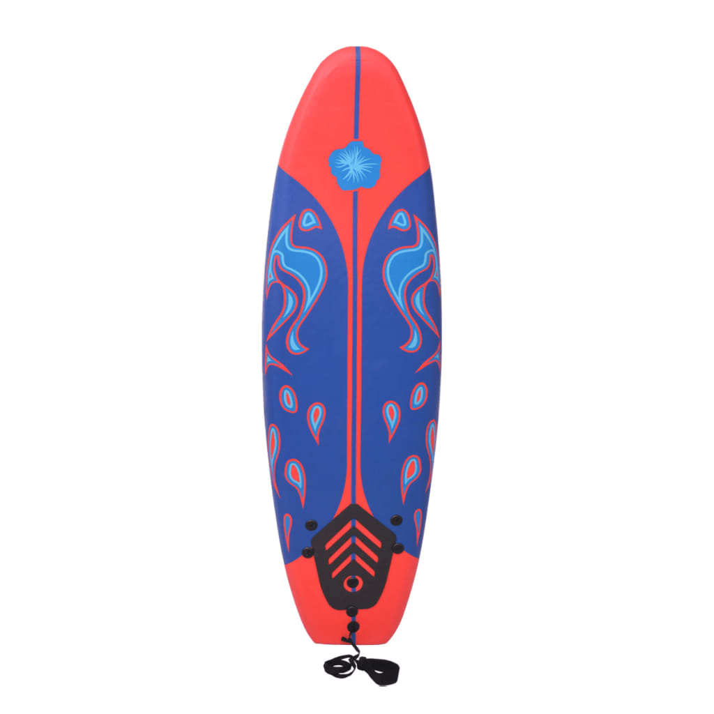 vidaXL Deska surfingowa, 170 cm, niebiesko-czerwona