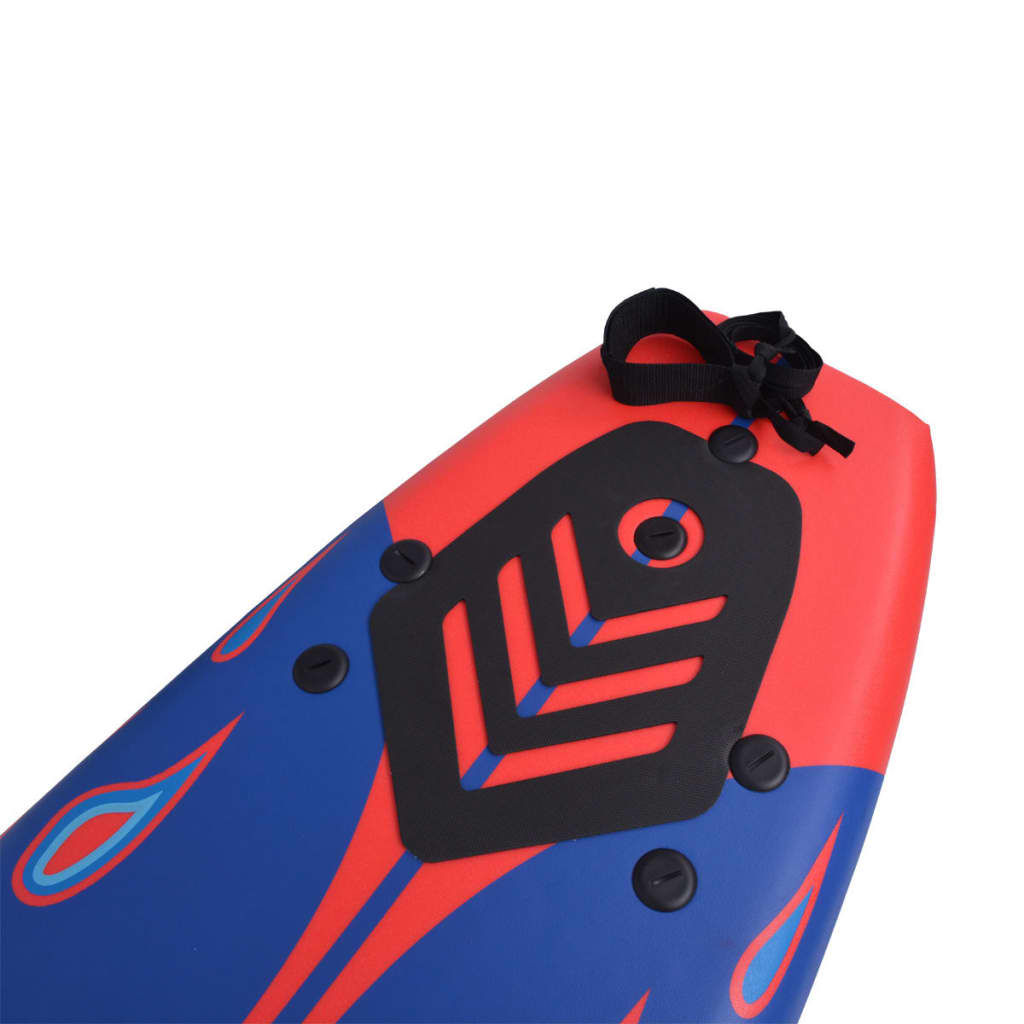 vidaXL Deska surfingowa, 170 cm, niebiesko-czerwona