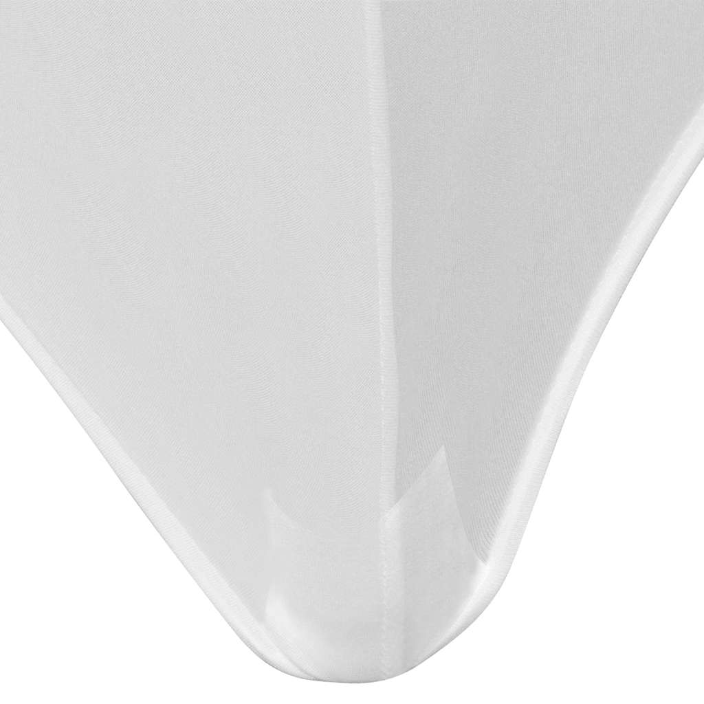 vidaXL Elastyczne pokrowce na stół 183x76x74 cm, 2 szt., białe