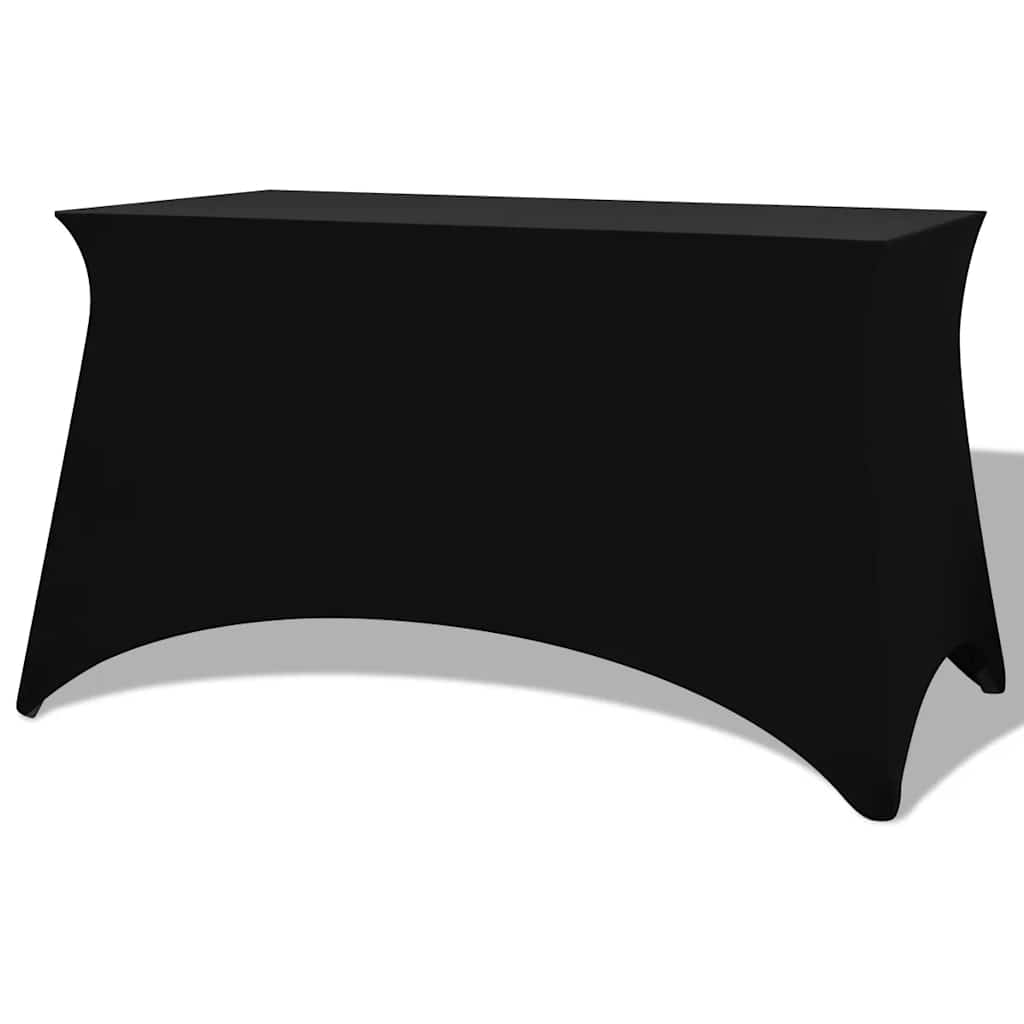 vidaXL Elastyczne pokrowce na stół, 2 szt., 183x76x74 cm, czarne