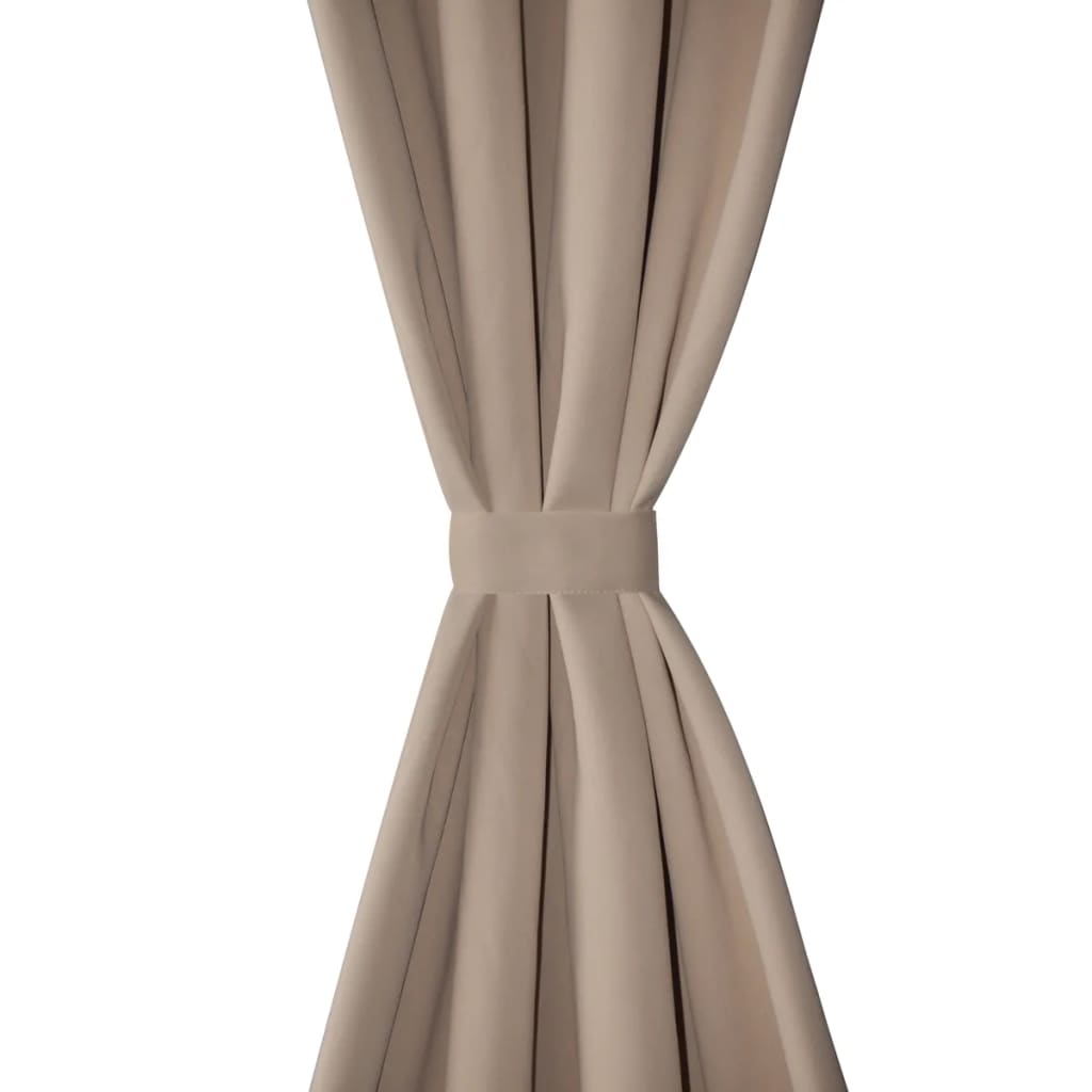 vidaXL Zasłony zaciemniające z kółkami, 2 szt., 135 x 175 cm, kremowe