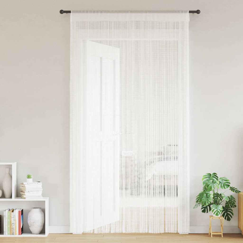 vidaXL Zasłony sznurkowe, 2 sztuki,  100 x 250 cm, białe