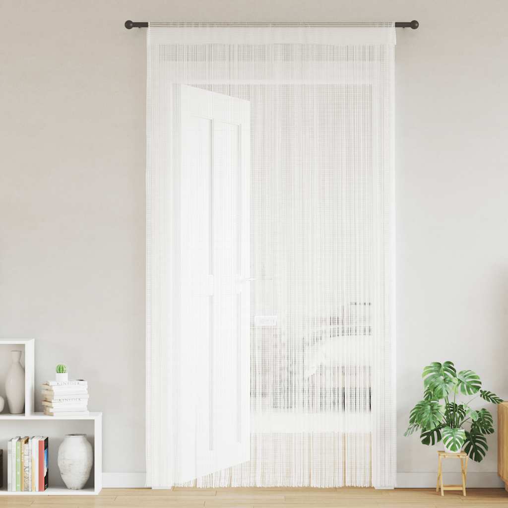 vidaXL Zasłony sznurkowe, 2 sztuki, 140 x 250 cm, białe