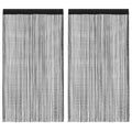 vidaXL Zasłony sznurkowe, 2 sztuki, 100 x 250 cm, czarne