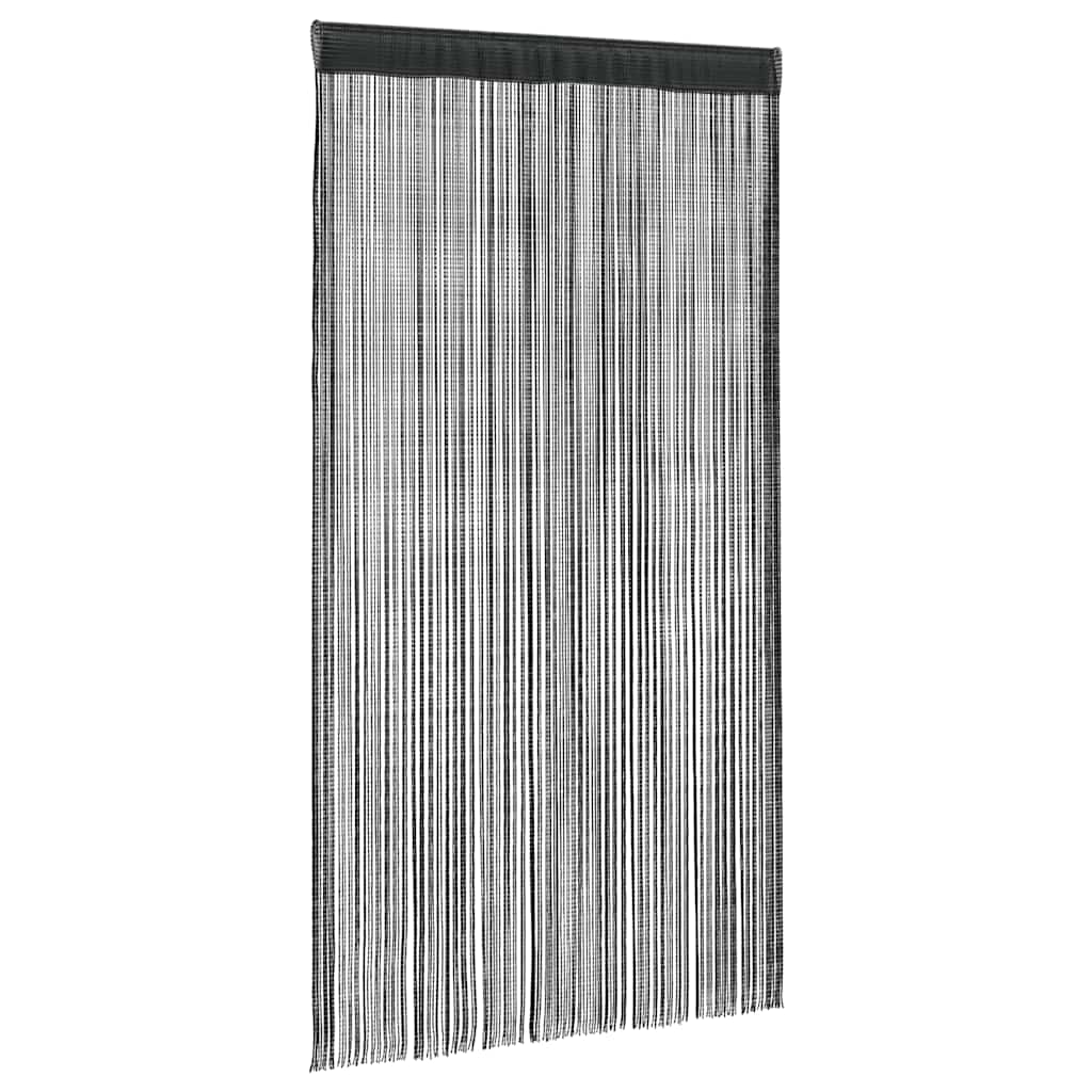 vidaXL Zasłony sznurkowe, 2 sztuki, 100 x 250 cm, czarne