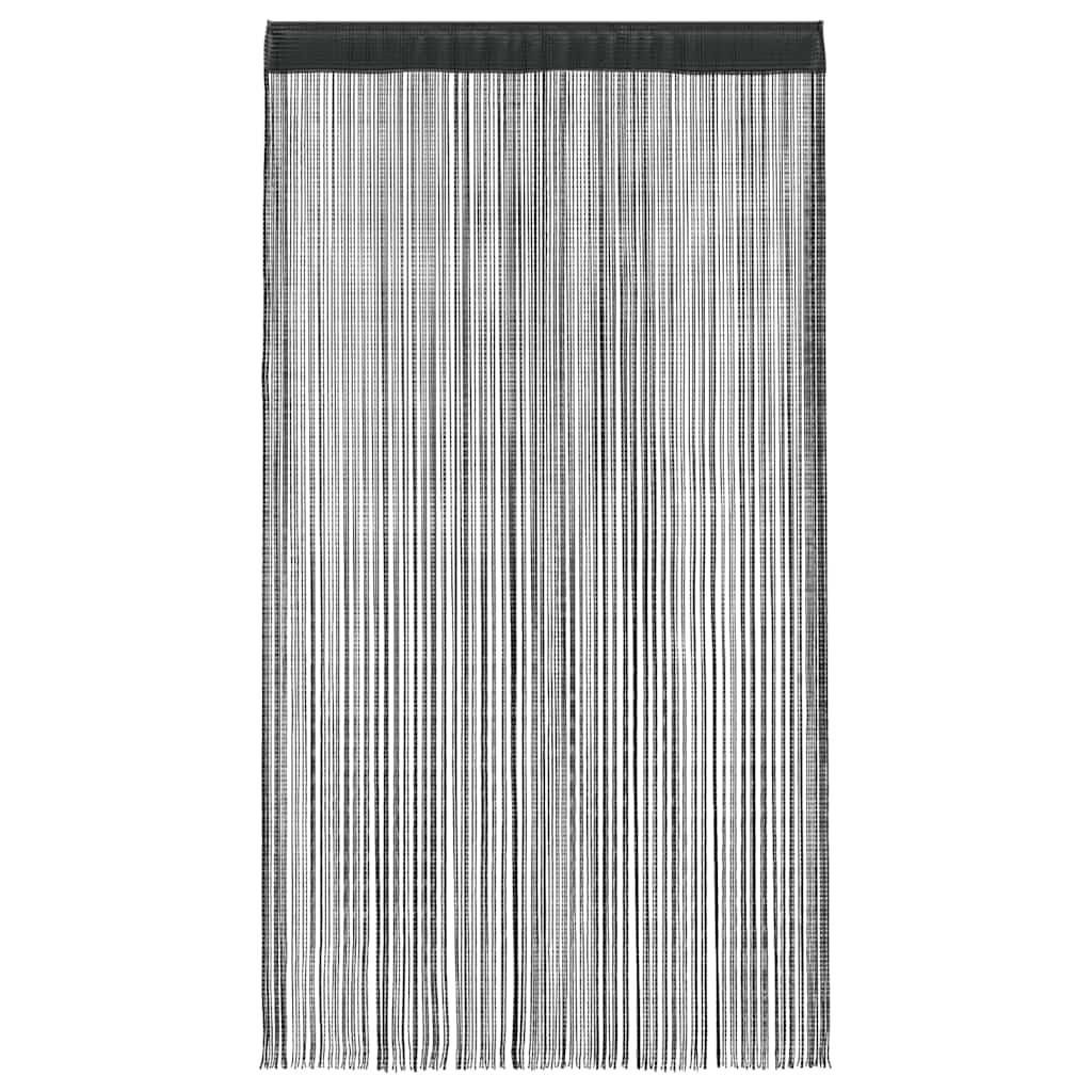 vidaXL Zasłony sznurkowe, 2 sztuki, 140 x 250 cm, czarne