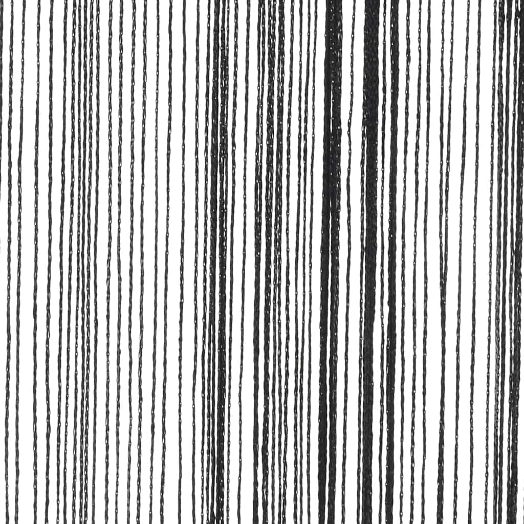vidaXL Zasłony sznurkowe, 2 sztuki, 140 x 250 cm, czarne