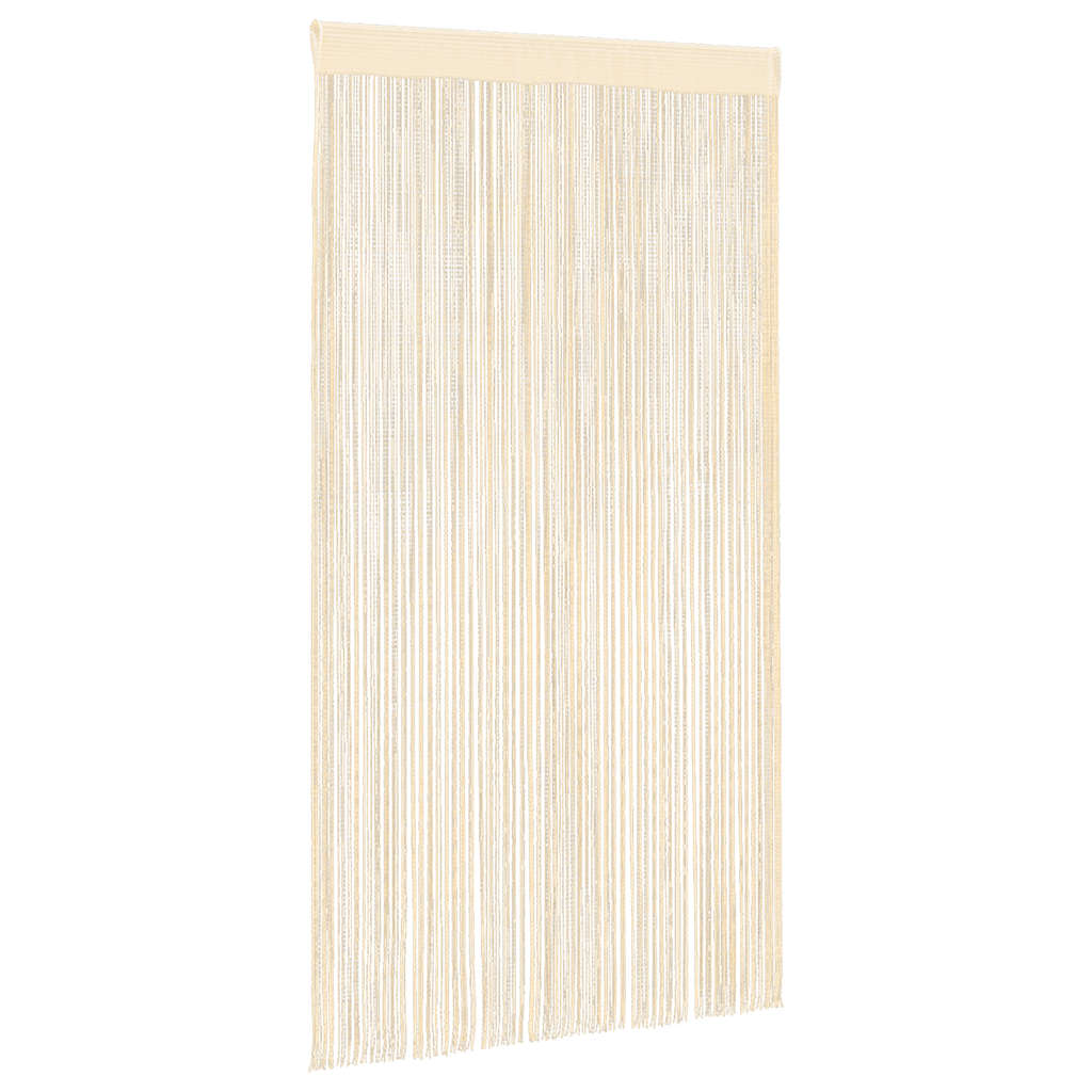 vidaXL Zasłony sznurkowe, 2 sztuki, 100 x 250 cm, kremowe