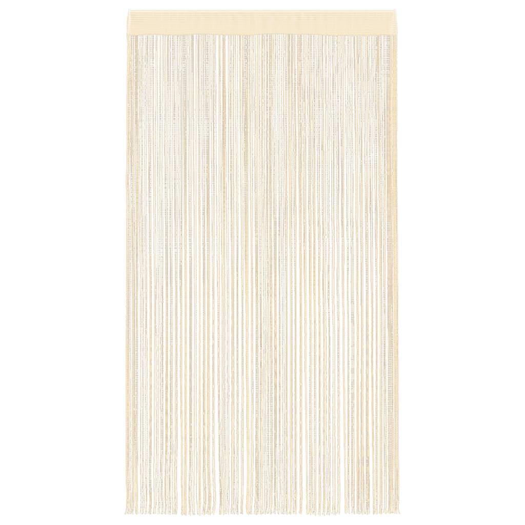 vidaXL Zasłony sznurkowe, 2 sztuki, 100 x 250 cm, kremowe