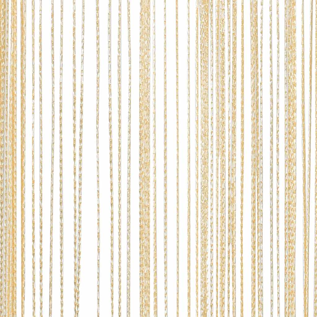 vidaXL Zasłony sznurkowe, 2 sztuki, 100 x 250 cm, kremowe
