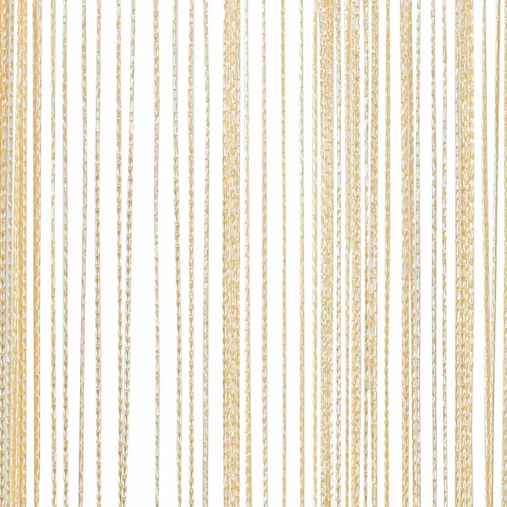 vidaXL Zasłony sznurkowe, 2 sztuki, 140 x 250 cm, kremowe