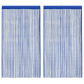 vidaXL Zasłony sznurkowe, 2 sztuki, 100 x 250 cm, niebieskie