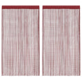 vidaXL Zasłony sznurkowe, 2 sztuki, 100 x 250 cm, burgundowe